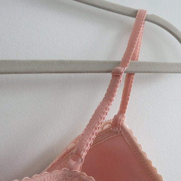 PASSIONATA BY CHANTELLE Let's Play Push-Up T-Shirt Underwire Bra Blush Pink Lace - Picture 11 of 15